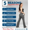thumbnail image 5 of Cotton Bootcut Yoga Pants Size 8, Height: 5'0" - 5'2" | 28" Inseam Grey, 5 of 6