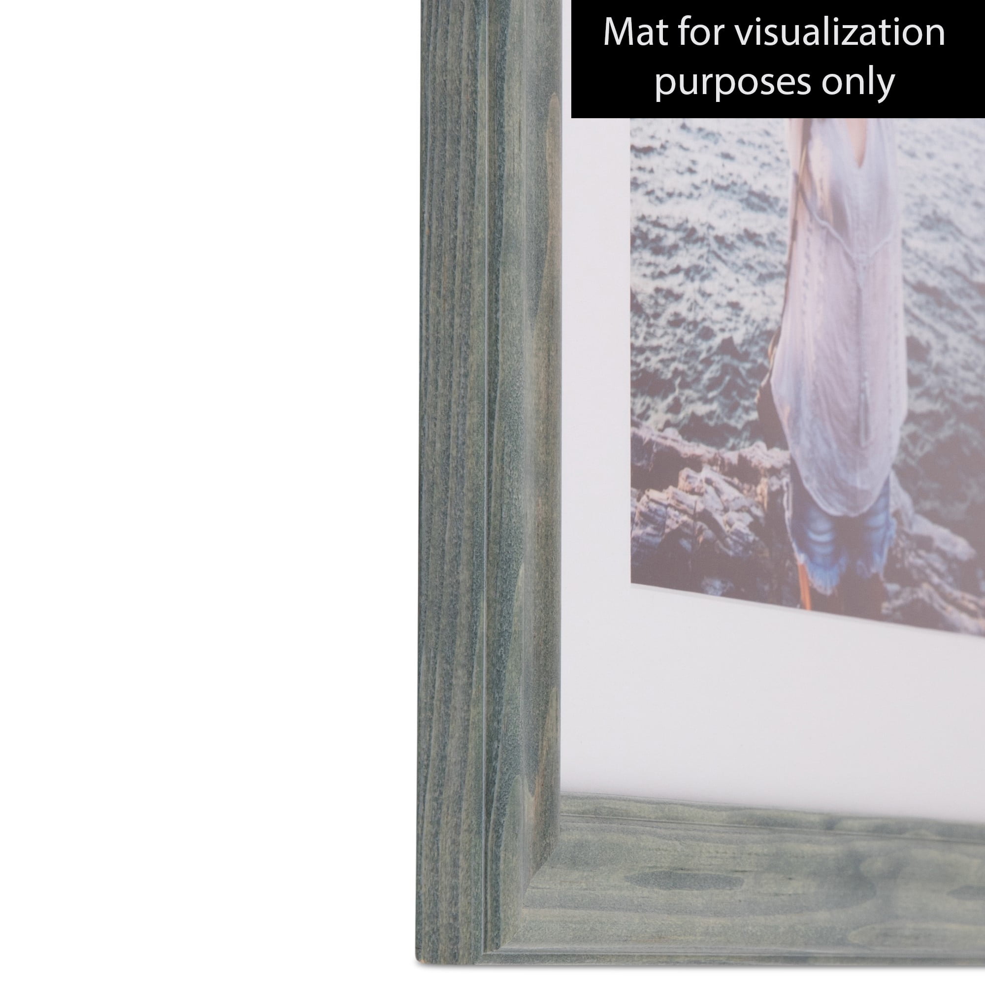 ArtToFrames 18" x 24" Green Picture Frame, 18x24 inch Green Wood Poster Frame (WOM-4442), 1 Pack