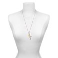 thumbnail image 3 of Delight Jewelry Goldtone Bear Paw Silhouette I Have Plans for You Engraved Cross Zoey Necklace, 28", 3 of 4