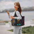 thumbnail image 4 of Zufioo Mandala Colorful Pattern Hand-held Travel Bag, Waterproof Adjustable Shoulder Strap Crossbody Duffel Bag, Suitable for Work, Short trips, Sports, 4 of 8