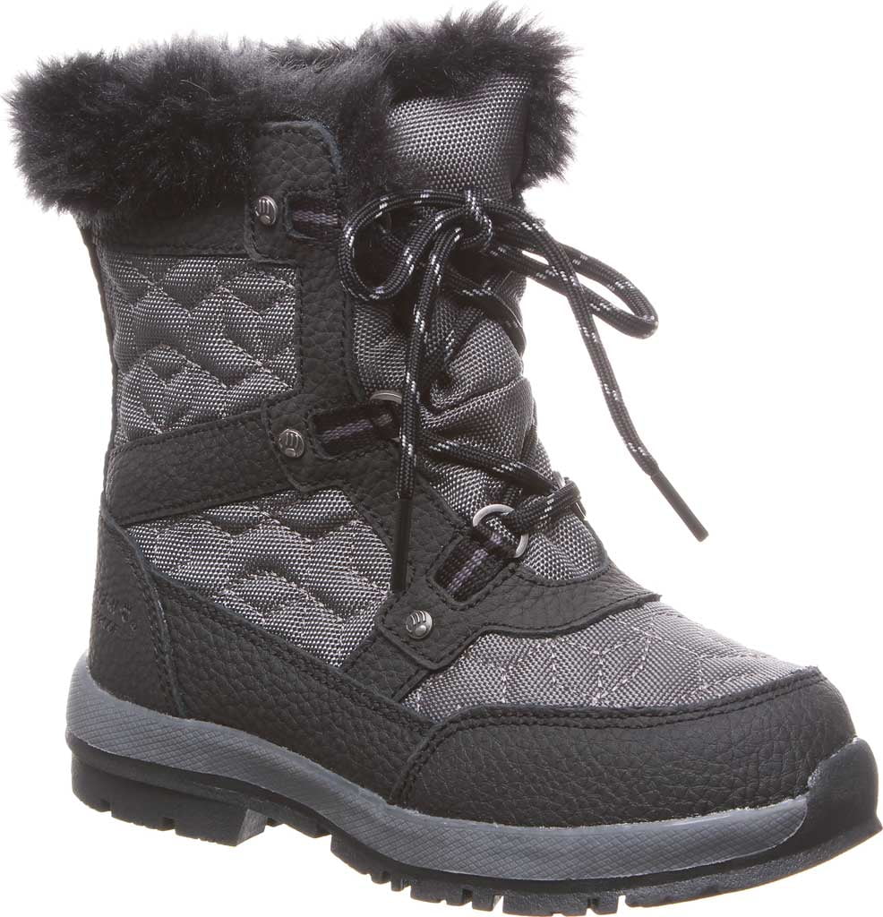 Bearpaw Black/Grey Marina Youth Boots, Size 2 - Walmart.com