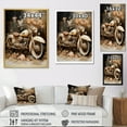 thumbnail image 4 of Designart "Melodic Journey On A Vintage Motorcycle" Motorcycle Wall Art Living Room, 4 of 7