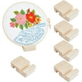 thumbnail image 6 of 6Pcs 2 Sizes Embroidery Hoop Easels Embroidery Hoop Display Stand Rectangle Pine Wood Stand Embroideried Display Hoops Wooden Base Hoops Holder for Embroideried Stitch Stands Decor, 6 of 9