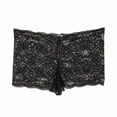 thumbnail image 2 of Womens Lace Boyshort Panties Crotchless Panty Cheeky Boxer Briefs Stretchy Hipster Underwear See Through, 2 of 4