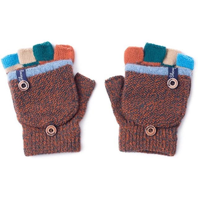 Niños Guantes de invierno Niños Guantes de guantes cálidos Mittens tejidos esquí esquí Gafas de esquí