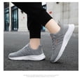 thumbnail image 2 of Men Sneakers Breathable Mesh lightweight Lace-up Woman Running Athletic Tennis Walking Shoes Gray Size 8, 2 of 5