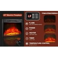 thumbnail image 4 of 72" LED Electric Fireplace with Mantel, Fireplace TV Stand for 80 Inch TV, Modern Entertainment Center with Storage, Delicate Three-Dimensional Molding with Remote Control for Living Room, 4 of 8