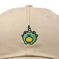 thumbnail image 2 of Dalix Froggy Unicorn Embroidered Cotton Dad Hat Baseball Cap Adjustable Mens Womens in Khaki, 2 of 5