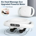 thumbnail image 2 of Cshidworld Massage Gun, 6 Heads Deep Tissue Massager, Portable Muscle Massage Gun for Back Neck Muscle Relieve, 9 Levels Speed Modes, Digital Display 6 Massage Heads Link Drive System, White, 2 of 7