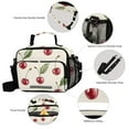 thumbnail image 3 of FORMRS Student Insulated Lunch Bag with Shoulder Strap Reusable Cooler Box for School, Beige Cherry, 3 of 9