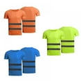 thumbnail image 4 of Reflective Safety T-Shirt Short Sleeve High Visibility Tees Tops Safe Gear For Construction Site, 4 of 6