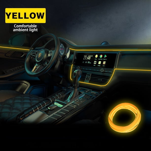 Gran oferta, 1M/2M/3M/5M, iluminación Interior de coche, tira de luces LED decorativas, guirnalda de cable, línea de tubo, luz de neón flexible con unidad USB Tan Jianjun unisex