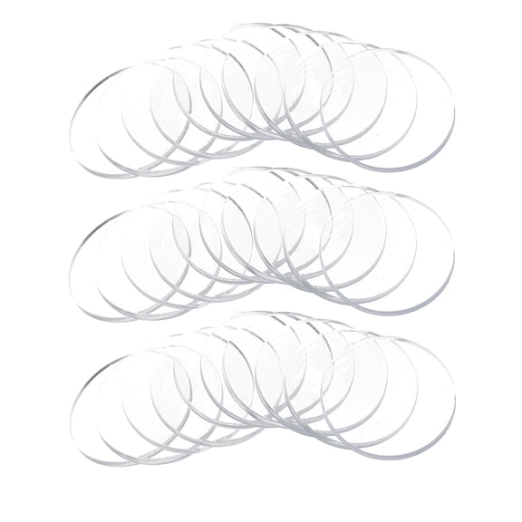 TAILTOSS 30-Pack Clear Round Glass Spacers Bumper Pads Anti-Skid Transparent Table Protectors