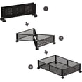thumbnail image 5 of 2 Pcs Under Bed Storage with Wheels, Foldable Underbed Storage, Organizer, Living Room Bedroom Under Sofa Storage Container, Underbed Storage for Clothes Shoes Blankets, White, S, 5 of 5