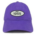 thumbnail image 1 of Trendy Apparel Shop Established 1955 Embroidered 63rd Birthday Gift Soft Crown Cotton Cap, 1 of 2