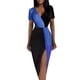 thumbnail image 1 of Gibobby Vestido de fiesta para mujer elegante Vestido de cóctel con cintura de lentejuelas y bloques de color para fiesta de cóctel sexy para mujer(Azul,CH), 1 of 5