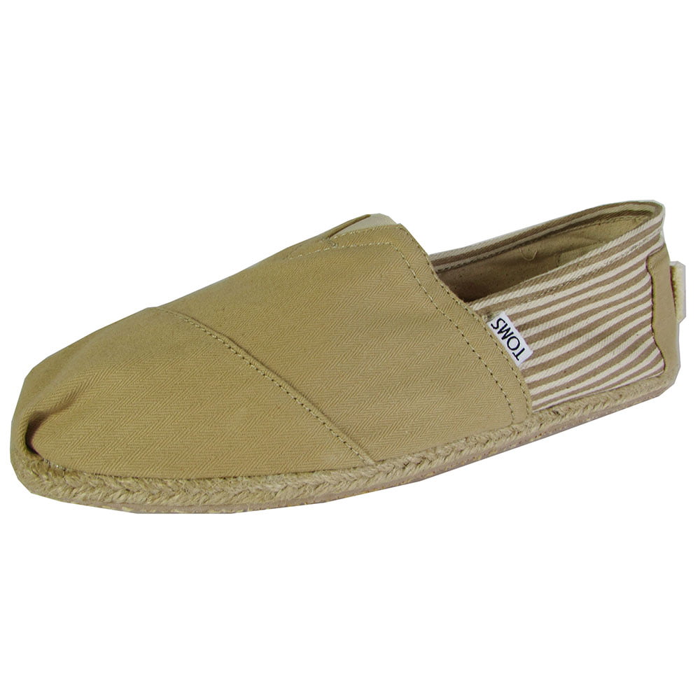 Toms Mens Classic Rope Sole Slip On Loafer Shoes, University Khaki, US ...