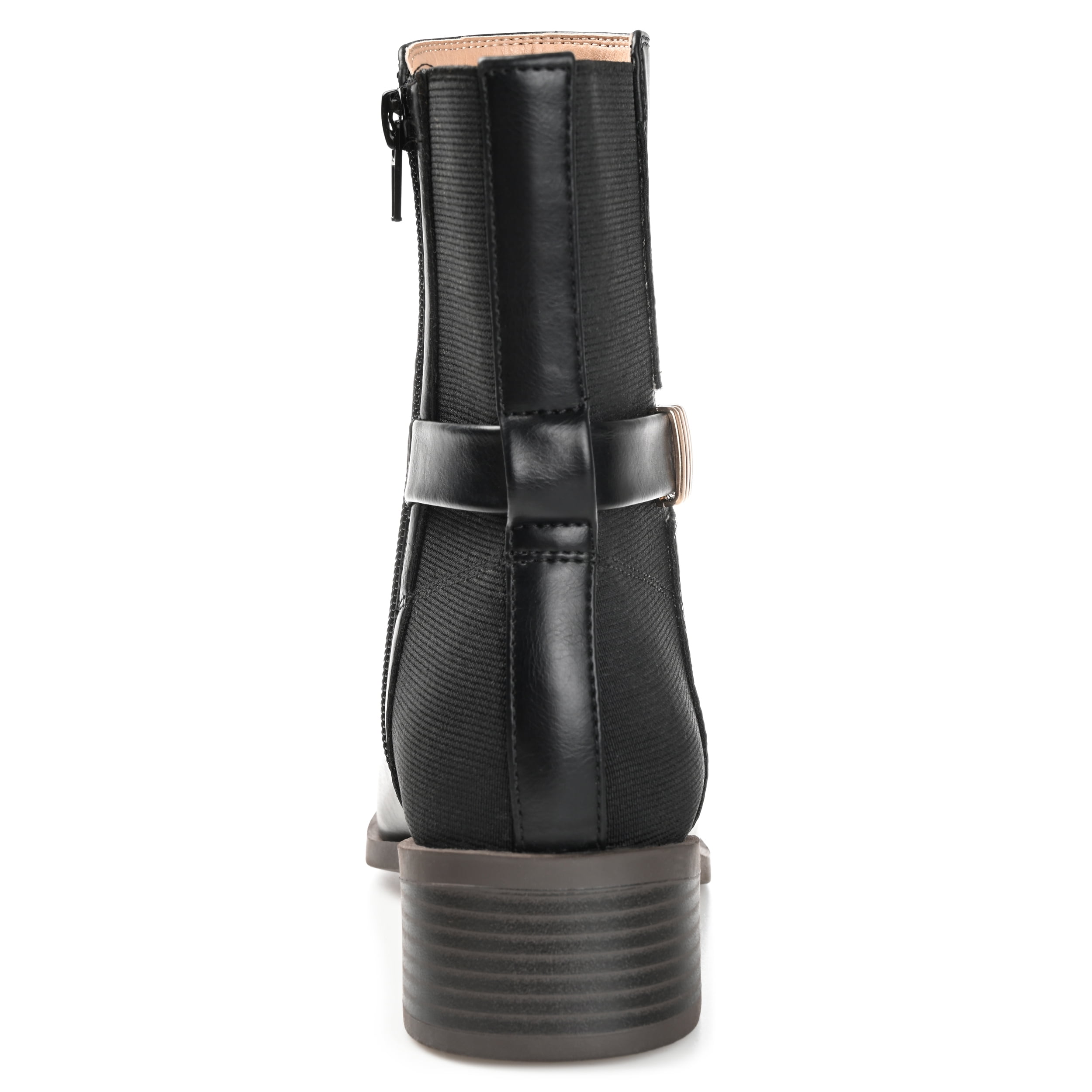 Journee Womens Aubrie Inside Zip Stacked Heel Booties, Widths Available