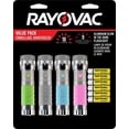 thumbnail image 2 of Rayovac Mini LED Flashlight 4 Pack with Glow in the Dark Rubber Grip, Metal Tactical Flash Light Set with Batteries Included - Perfect for Parties, Gifts, Power Outages, Emergency Situations (4 P, 2 of 3