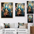 thumbnail image 4 of Designart "Graceful Elegance Displayed By A Peacock" Animals Peacock Floater Framed Canvas Prints, 4 of 5