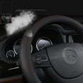 thumbnail image 4 of Car Steering Wheel Cover Leather Universal 15 Inch Fit, Anti-Slip Odor-Free, Black, 4 of 9