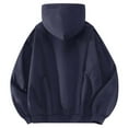 thumbnail image 5 of XIAONU Mens Hoodies Oversized Pockets Trendy Full Zip Hooded Sweatshirt Solid Color Loose Fi Long Sleeves Hoodie Casual Daily Wear, 5 of 5