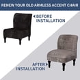 thumbnail image 4 of Armless Chair Slipcover Removable Armless Chair Cover Printed Armless Accent Chair Covers Washable Slipper Chair Slipcovers Furniture Protector Covers for Extra Large Armless Accent Chair, 4 of 5