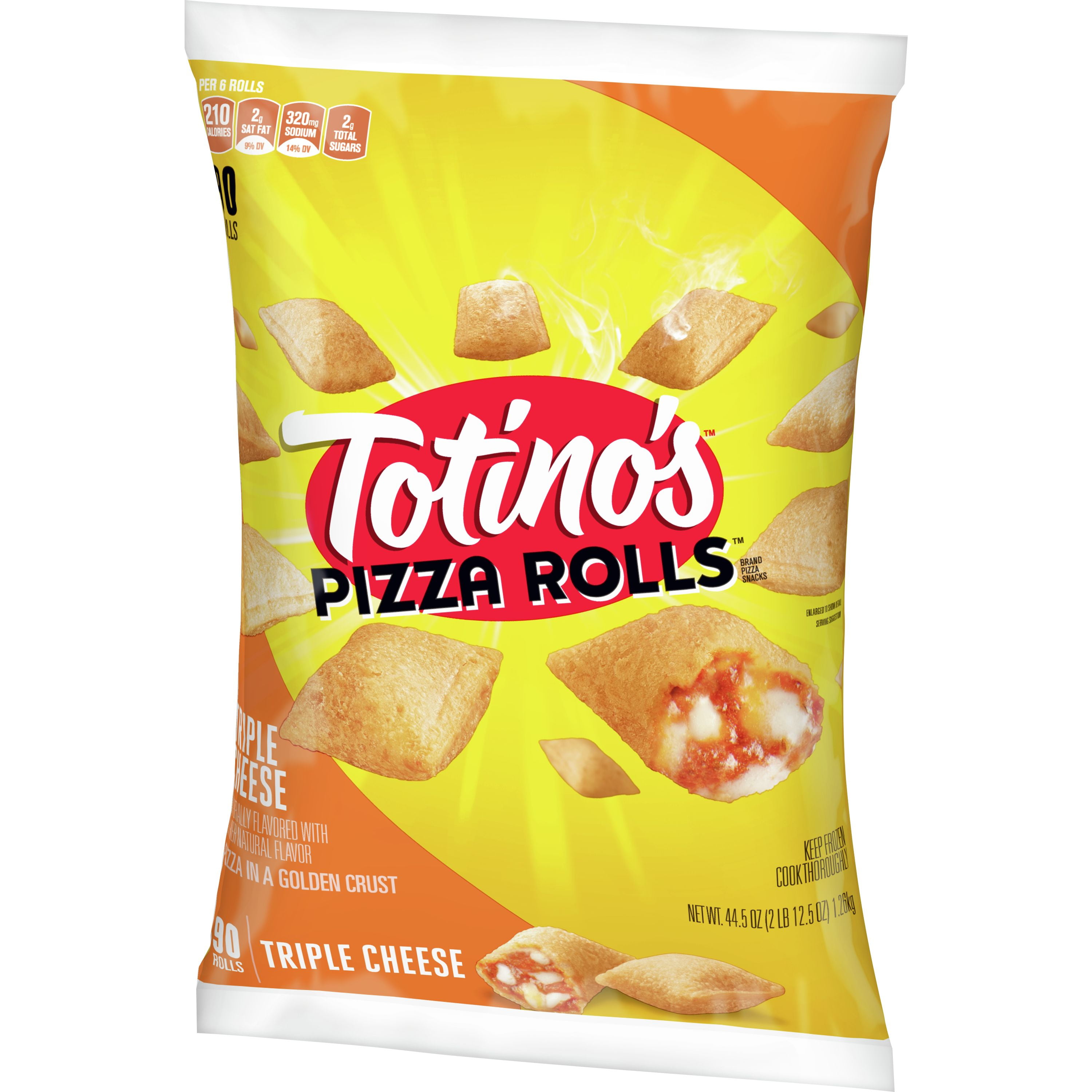 Totino's Pizza Rolls Triple Cheese, 90 Count, 44.5 oz Bag
