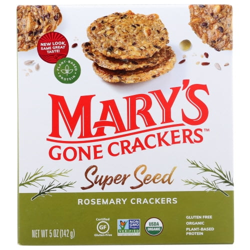 Marys Gone Crackers Craquelins Romarin, Boîte de 6 X 5 Oz