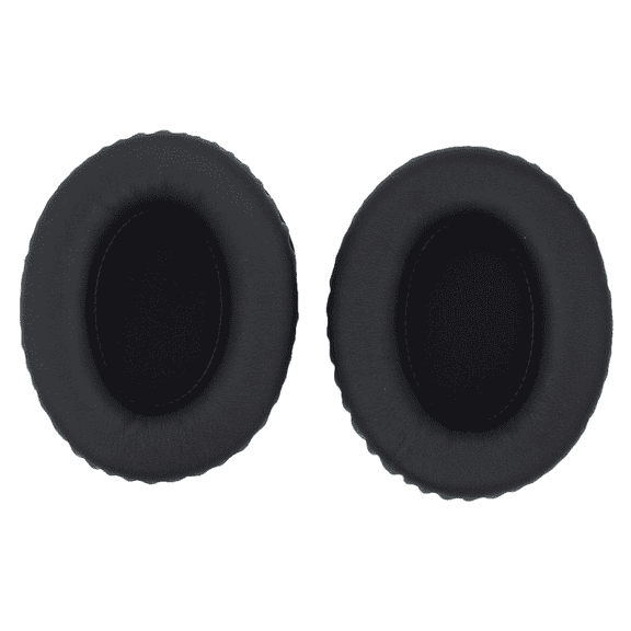 2Pcs Ear Pads 90x70mm for Headphones Covers Replacement Soft Sponge Leather Foam Cushions,2 * Ear Pads,Black