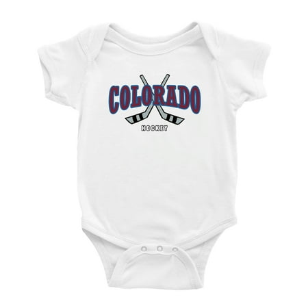 

Cute Colorado Baby Romper Hockey Fan Baby Jersey Clothes (White 3-6 Monthes)
