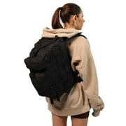 zhongxiazhiyue Unisex Waterproof Fabric Military Backpack, Black