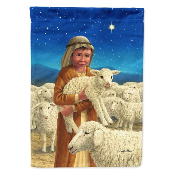 Carolines Treasures ASA2141CHF Shepherd and his sheep Flag Canvas House Size Large multicolor