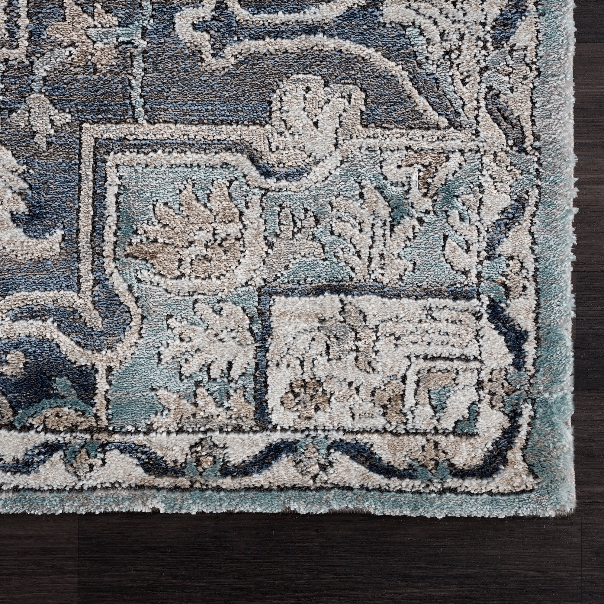 United Weavers Edinson Estrella Transitional Medallion Runner Rug, Blue, 2'7" x 7'2"