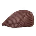 thumbnail image 6 of Men Women Summer Mesh Newsboy Cap, Hollow Breathable Ivy Flat Cap, Lightweight Sun Visor Hat for Casual Outdoor Streetwear(Coffee), 6 of 6