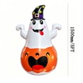 thumbnail image 3 of AZXY 5FT Witch Hat Ghost Pumpkin Tumbler Inflatable Halloween Inflatables Decor, Halloween Decorations Indoor Outdoor Yard Party Door, Halloween Party Decorations for Home Lawn Patio Holiday Decor, 3 of 6