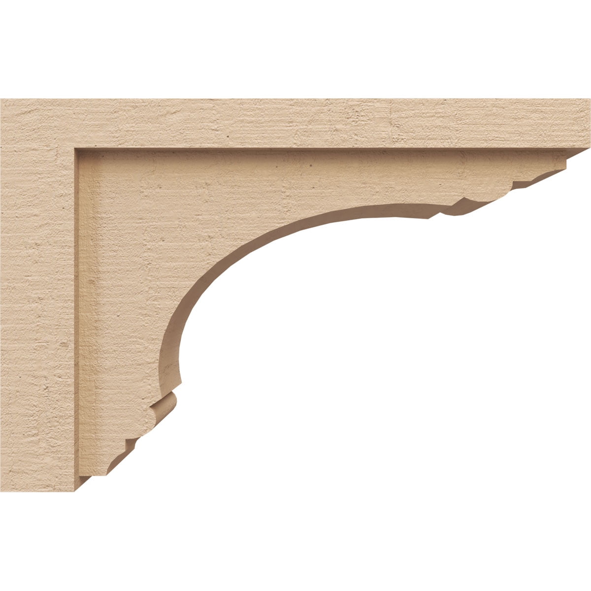 5"W x 15"D x 10"H Classic Warren Rough Cedar Woodgrain TimberThane Corbel, Primed Tan