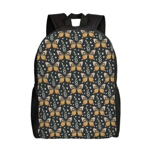 Disketp Flower Butterfly Mochila Unisex de Apertura Lateral Completa, Mochila para Laptop para Escuela, Trabajo y Viajes