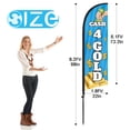 thumbnail image 2 of QSUM Cash 4 Gold Sign Feather Flag with Pole Kit,8.2FT Cash 4 Gold Decoration Display, Cash 4 Gold Business Sign,Cash 4 Gold Swooper Flag, 2 of 8