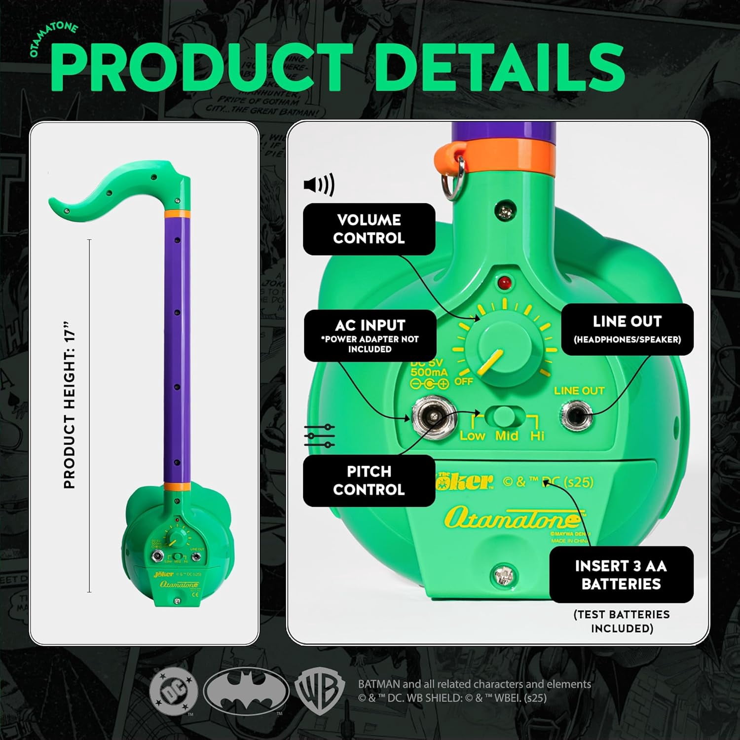 Otamatone Deluxe Electronic Musical Instrument for Adults - Joker