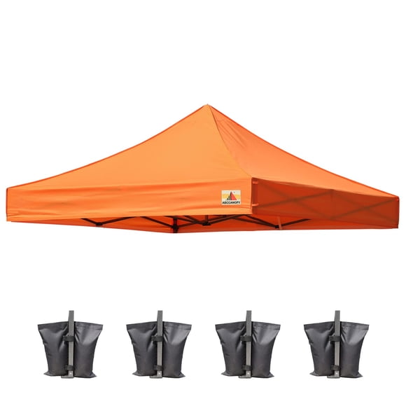 Canopy Top ABCCANOPY 10 x 10, naranja, resistente a los rayos UV