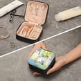 thumbnail image 7 of Tropical Giraffe Zebra Small Jewelry Box, Travel Portable Square Jewelry Case for Ring, Pendant, Earring, Necklace Organizer Storage Holder Boxes Women Gifts, 7 of 7