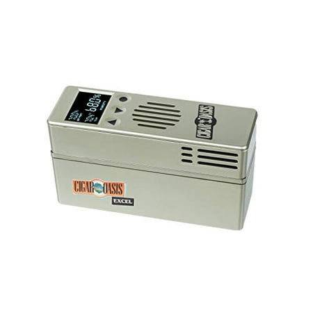 Cigar Humidification Crystals Cigar Oasis Excel 3.0 Electronic Humidifier for 1-4 Cubic ft. (75-300 Cigar Count) Humidors ? The Original Set it and Forget it humidification Solution for Any Style Cigar humidor or Cigar Cooler ()