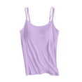 thumbnail image 3 of DuoJiaJ Women's Seamless Bralette Camisole With Built In Pads Fabric Inner Tank Backless Design And Underwear Women’s Casual Ribbed Knit Tank Tops, 3 of 4