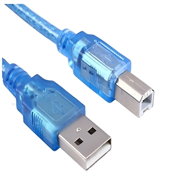 GJX 10ft Hi-Speed USB 2.0 Printer Cable Type A Male to Type B Male, Braided Scanner Cord for Hub PC Mac, Blue