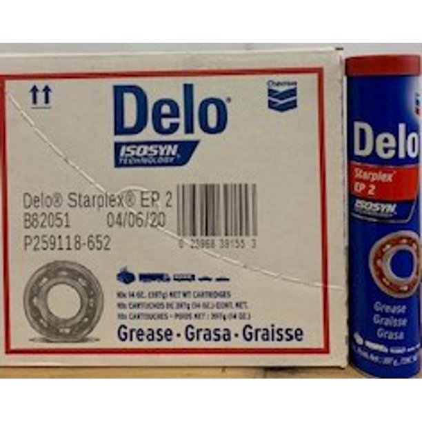 Chevron Delo Starplex EP #2 (10 tube carton) - Walmart.com