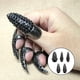 thumbnail image 3 of Juego de anillos de uñas postizas con garra para disfraz de Halloween, anillos completos de cristal punk gótico, tienda de garras, puntas de los dedos curvadas, garras para niñas,, 3 of 5