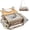 Cherry With Blanket &Table for 2, variant on Multifunctional Wicker Picnic Basket Set for 2 with Blanket and Picnic Table, Insulated Picnic Set with Full Tablewares for Camping Outdoor Couples,Cherry