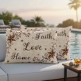 thumbnail image 4 of Brown Farmhouse Outdoor Waterproof Pillow Covers, Retro Country Stars Rustic Branches Berry Decorative Rectangle Throw Pillowcase Sofa Cushion Sham for Patio/Couch/Chair, 20"x12" 2 Pack, 4 of 8