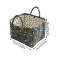 thumbnail image 2 of Storage Basket Organizer, Fabric Floral Storage Baskets with Handle, Quilted Portable-Collapsible Storage, A, 2 of 6